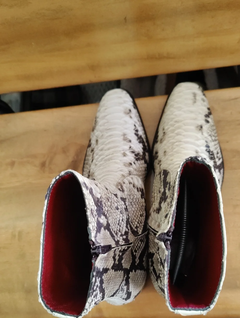 Jean Michael Cazabat Snake Embossed Boots(Sneak) Size 41.5